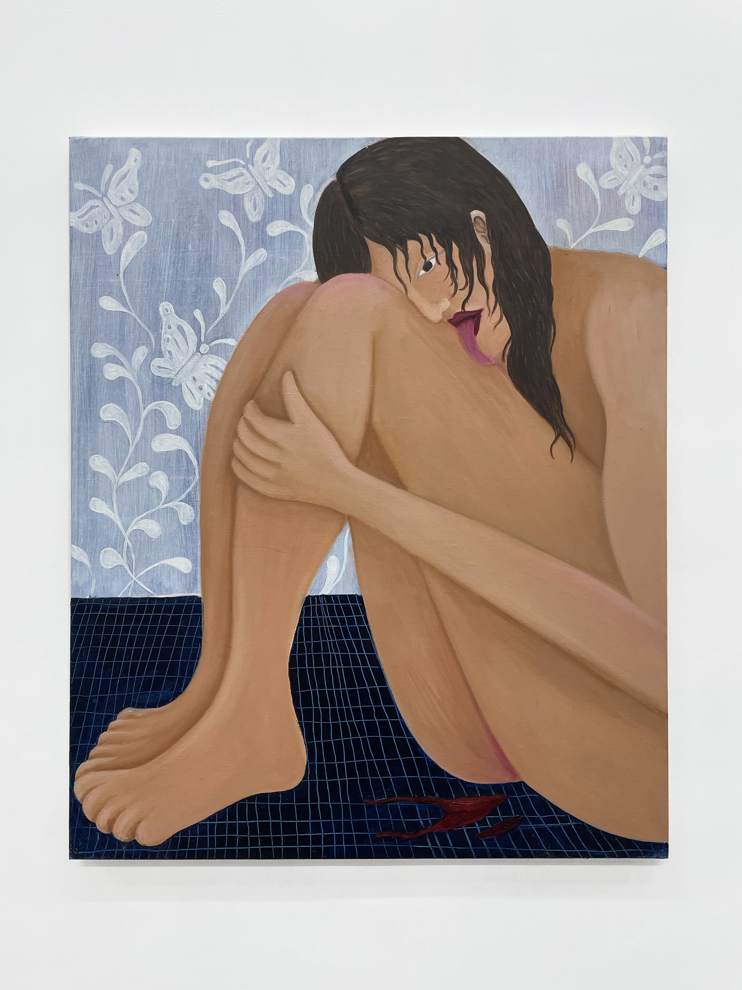 Camille Soualem, Les règles, 2022, oil on canvas